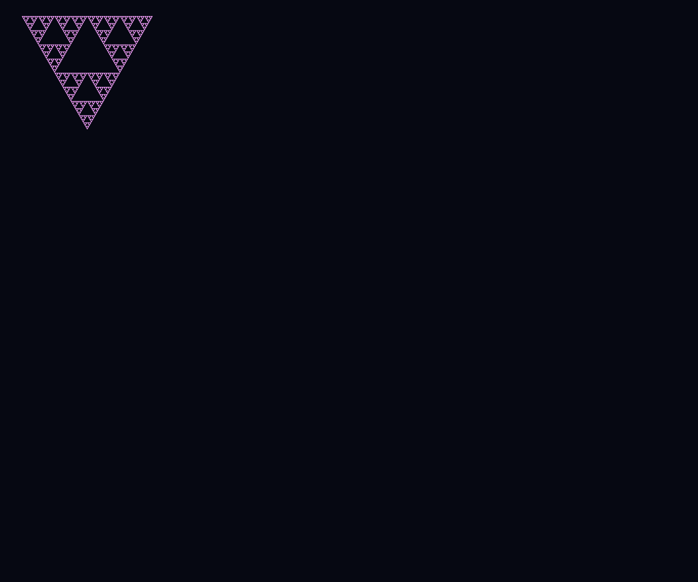 Sierpinski triangle, depth 6